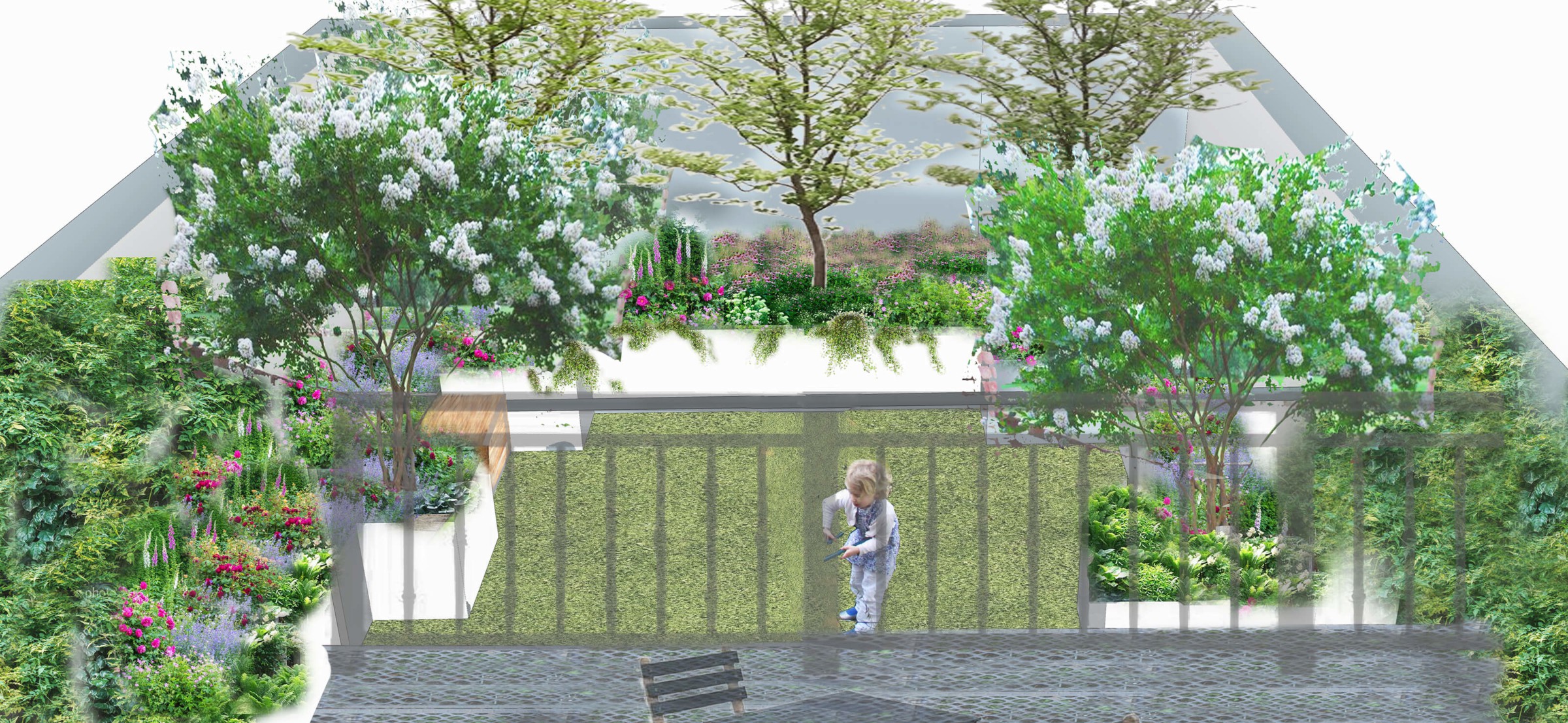 4 options pour l'aménagement d'un jardin de 35 m²